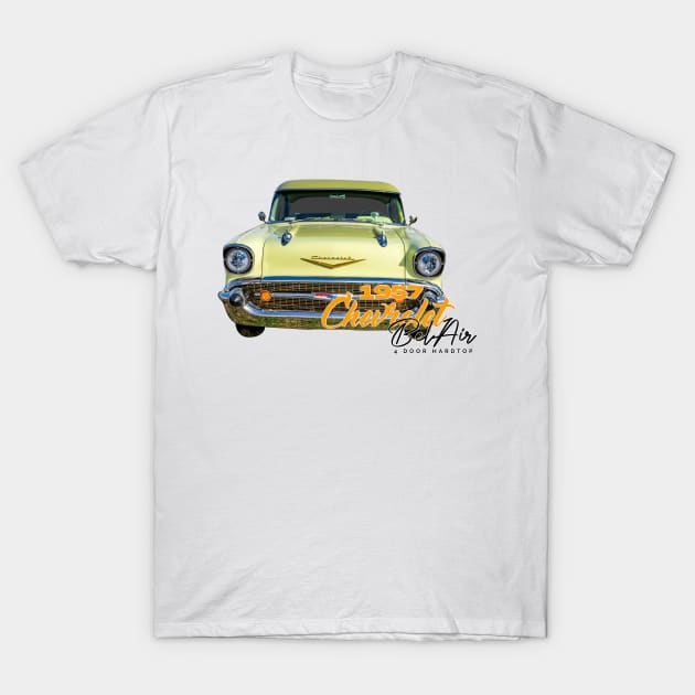 1957 Chevrolet BelAir 4 door hardtop sedan T-Shirt by Gestalt Imagery